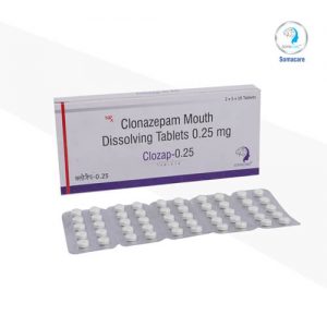 clozap-0.25-Clonazepam Mouth Dissolving 0.25mg (NRX) Tablets