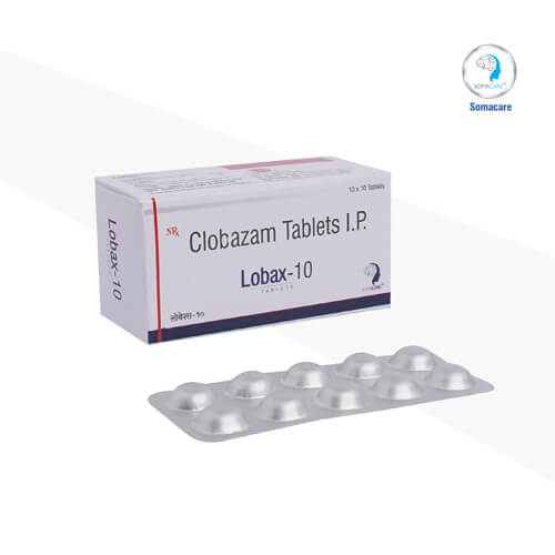 lobax-10-Clobazam 10mg Tablets